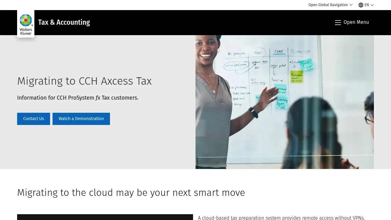 Wolters Kluwer CCH Axcess Tax Migration screenshot