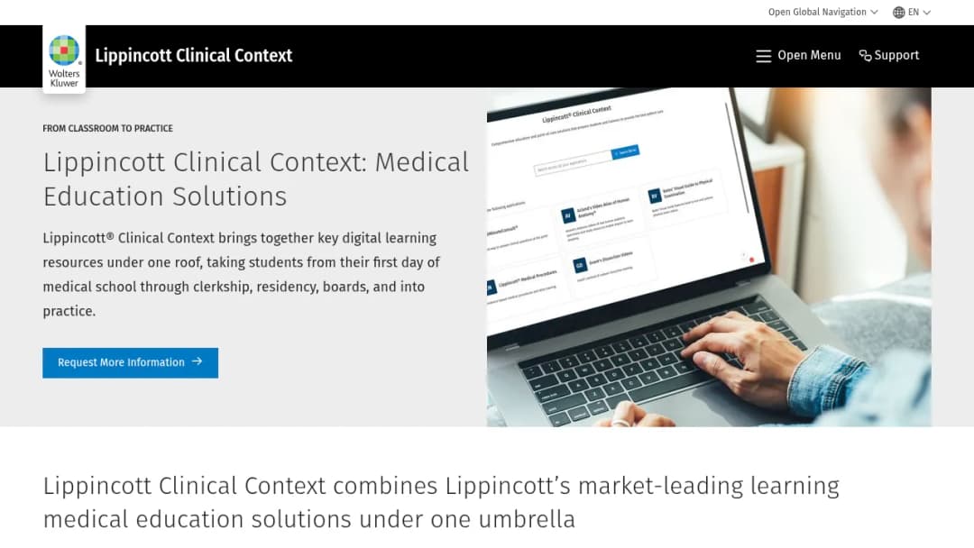 Wolters Kluwer Lippincott® Clinical Context screenshot