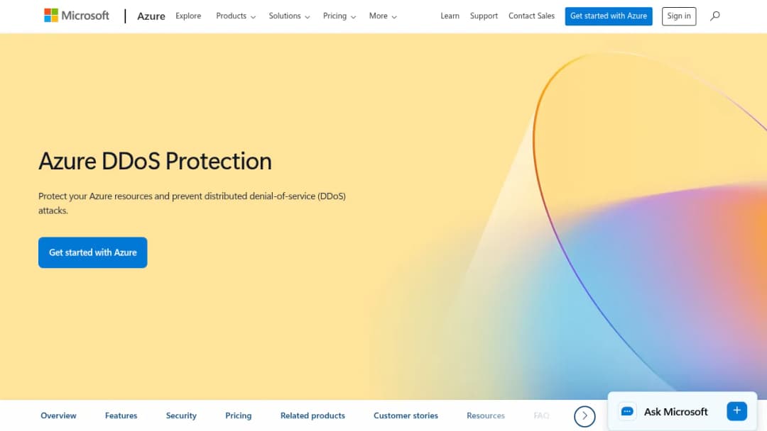 Azure DDoS Protection screenshot