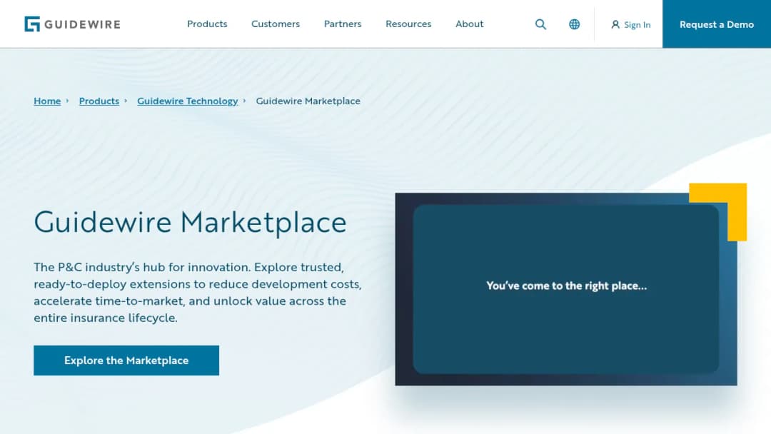 Guidewire Marketplace screenshot