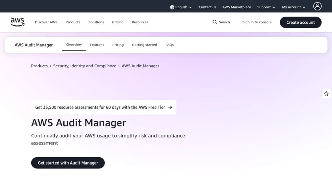 AWS Audit Manager screenshot