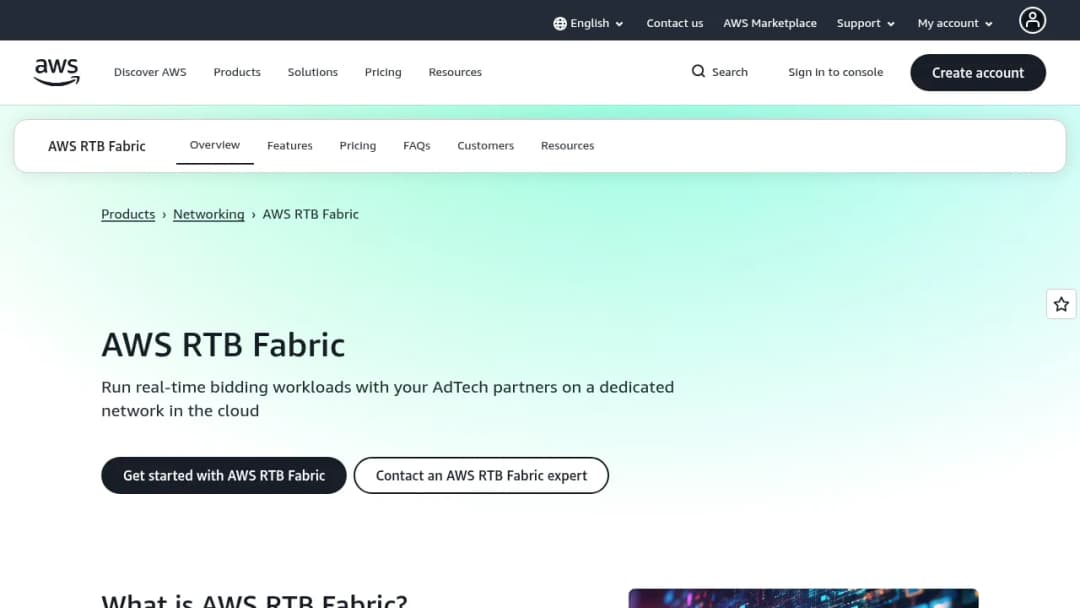 AWS RTB Fabric screenshot