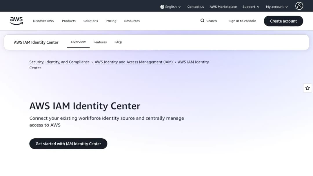 AWS IAM Identity Center screenshot