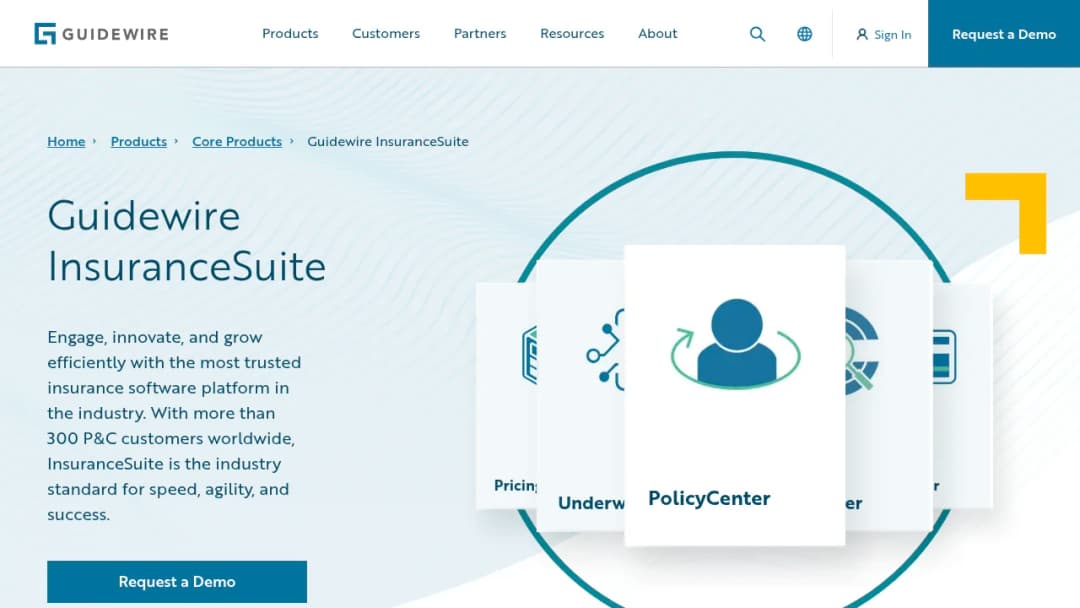 Guidewire InsuranceSuite screenshot
