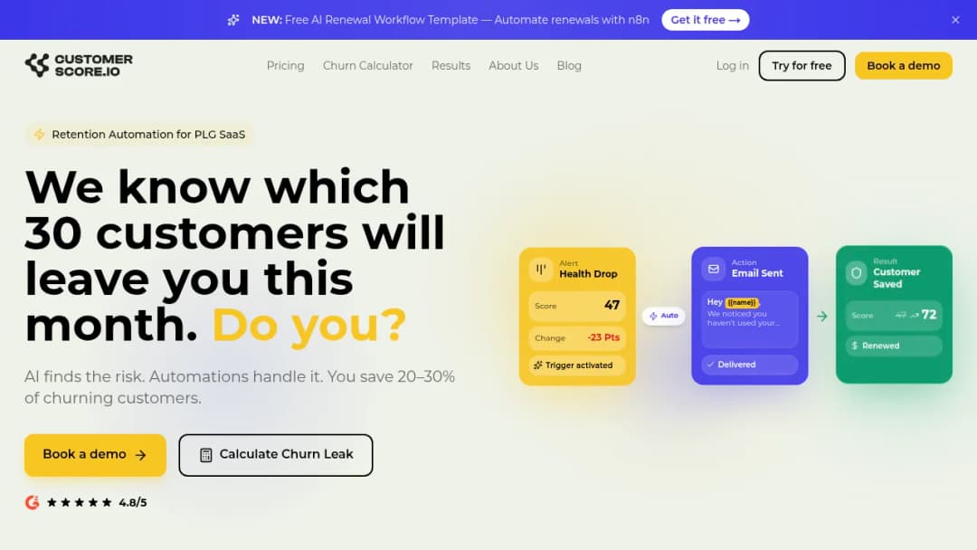 Customerscore.io screenshot