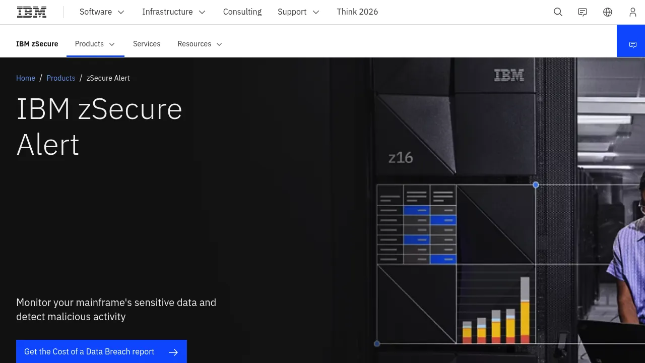 IBM zSecure Alert screenshot