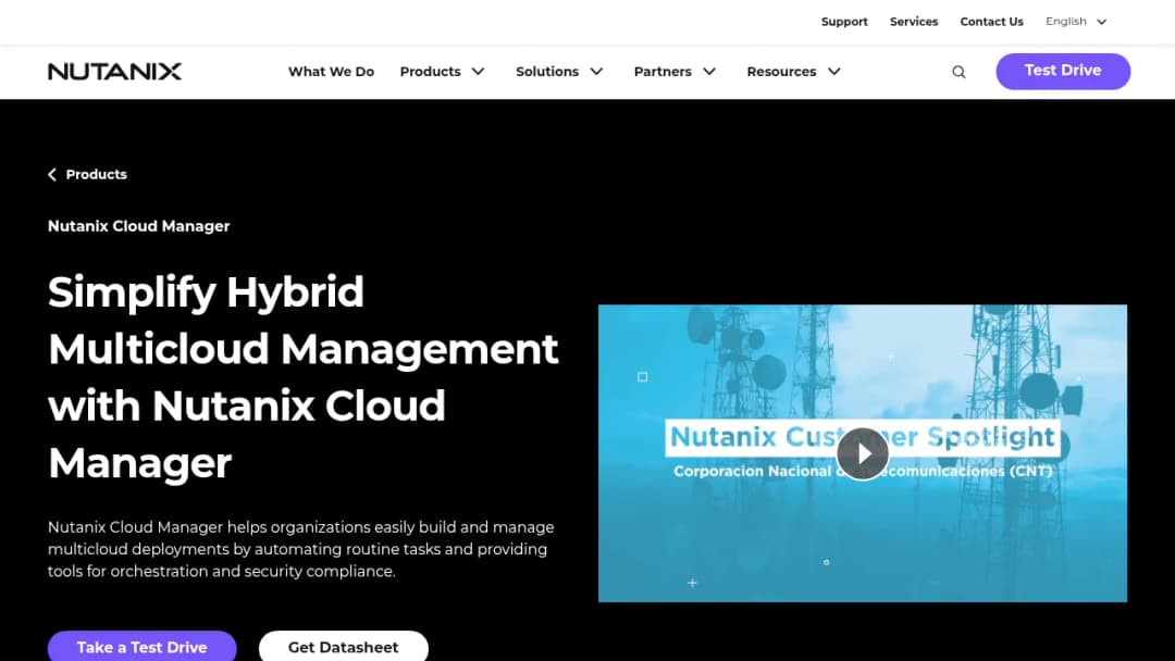 Nutanix Cloud Manager screenshot