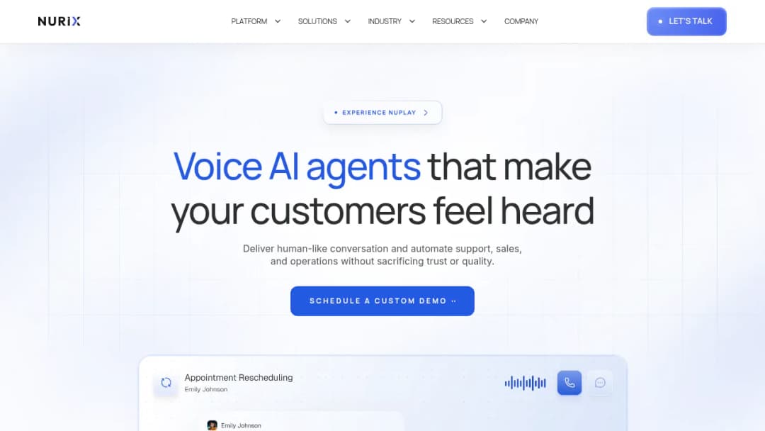 Nurix AI screenshot