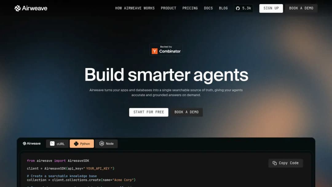 Airweave screenshot