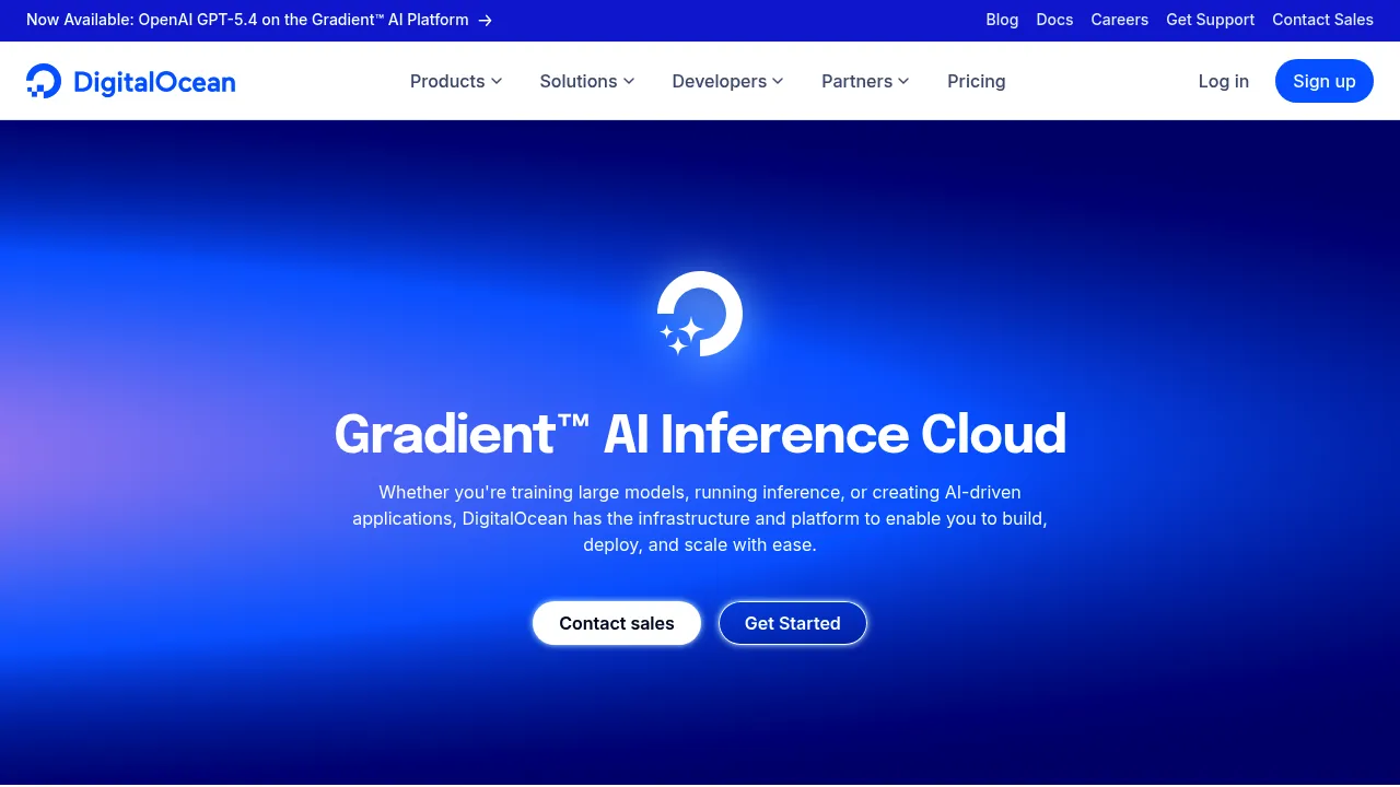 DigitalOcean Gradient™ AI Inference Cloud screenshot