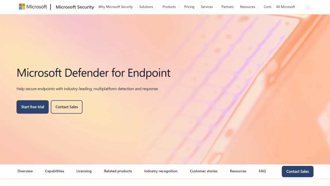 Microsoft Defender for Endpoint screenshot