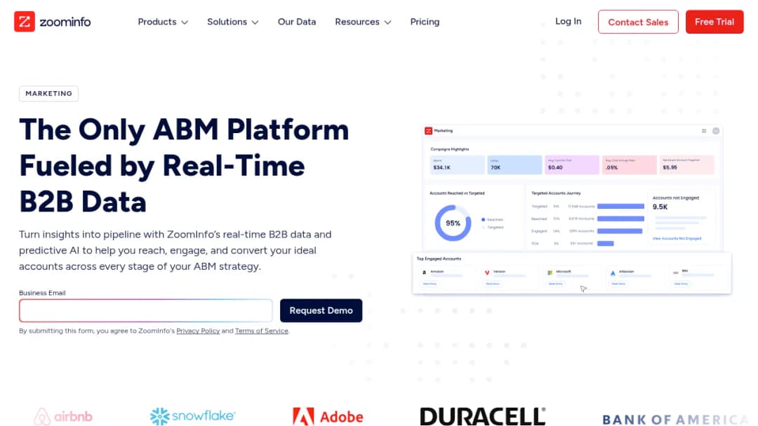 ZoomInfo Marketing screenshot