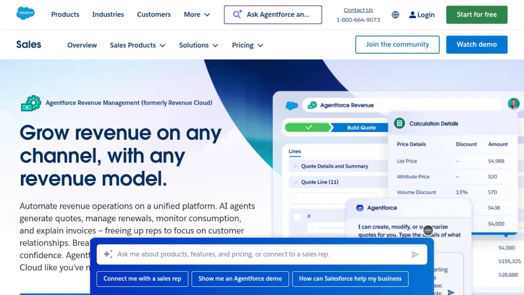 Salesforce Agentforce Revenue Operations screenshot