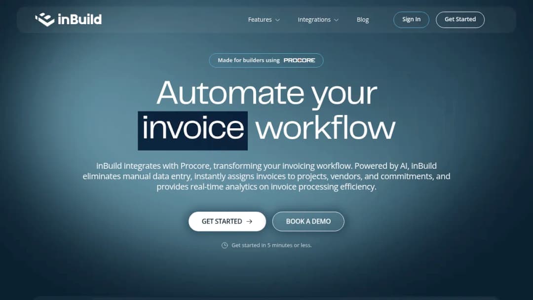 inBuild screenshot