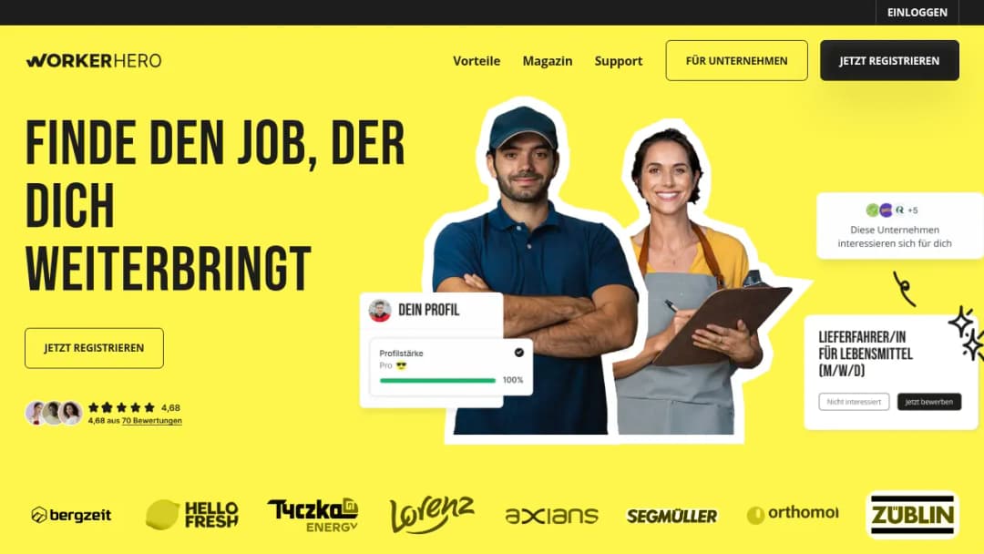 DriverHero x Workup screenshot