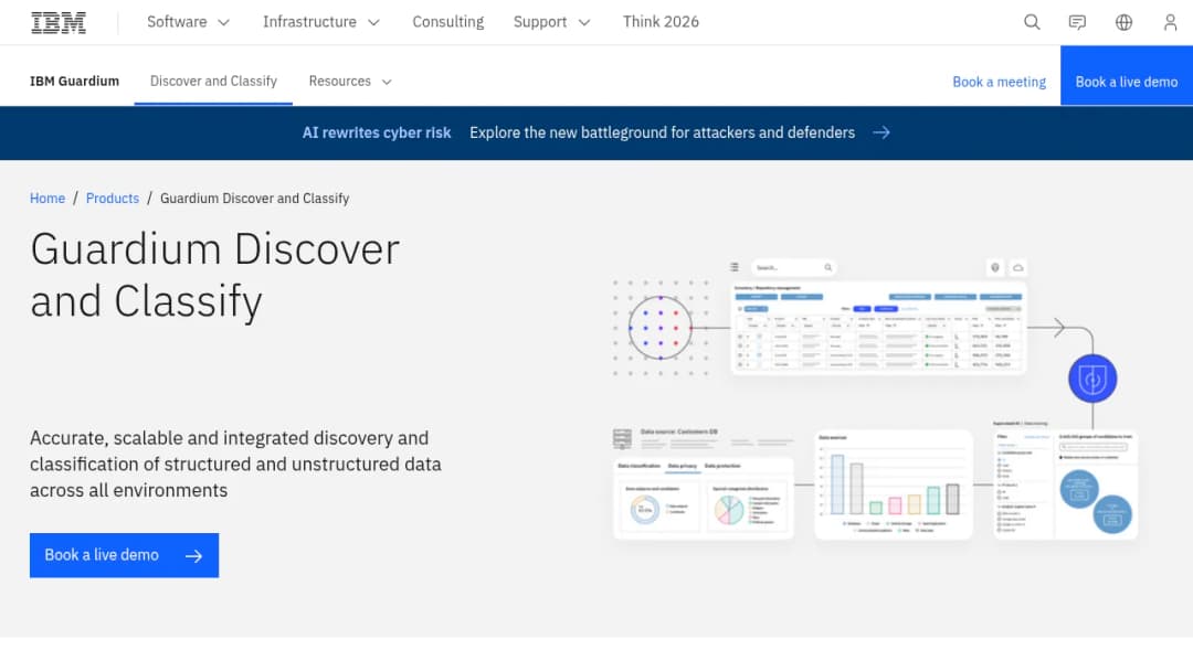 IBM Guardium Discover and Classify screenshot