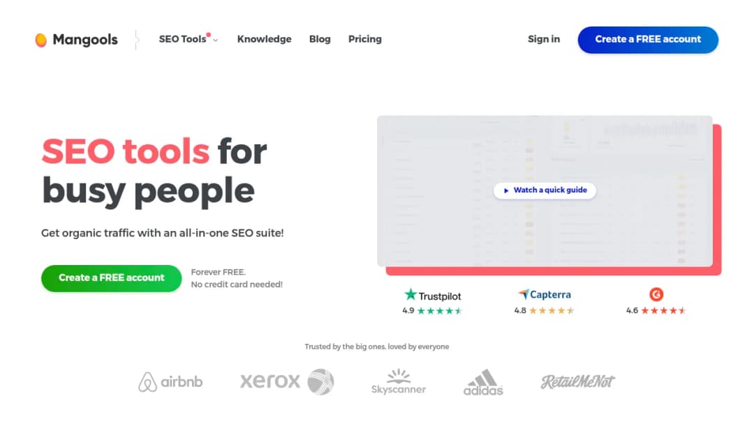 Mangools screenshot