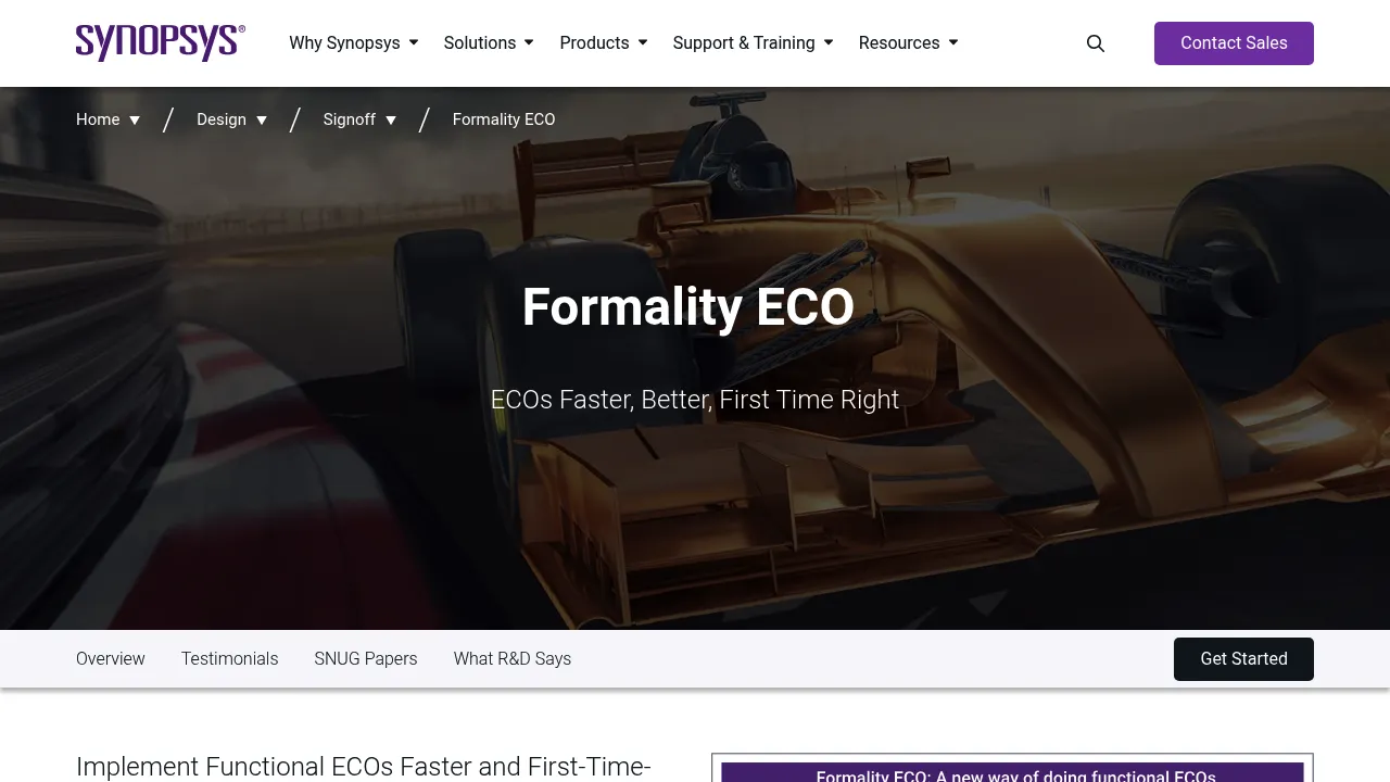 Synopsys Formality ECO screenshot