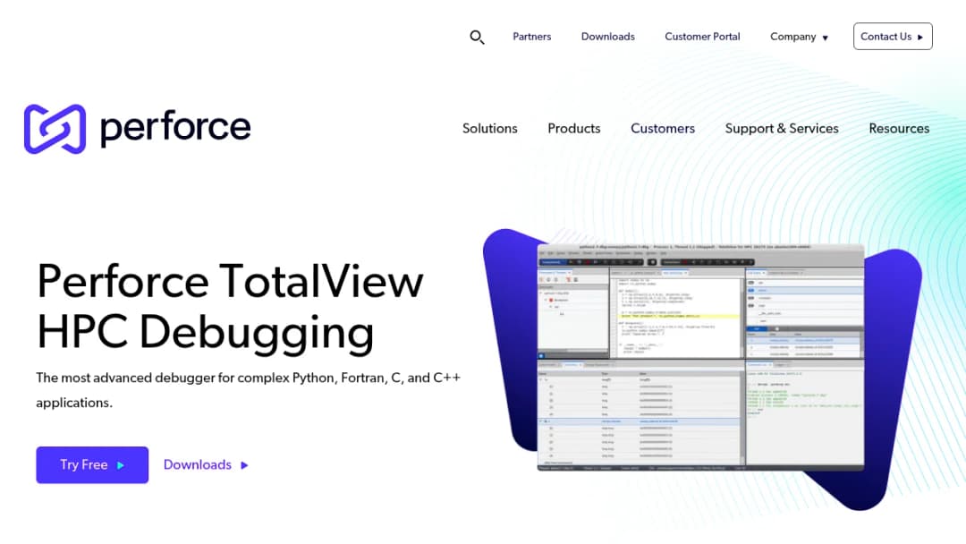 Perforce TotalView screenshot