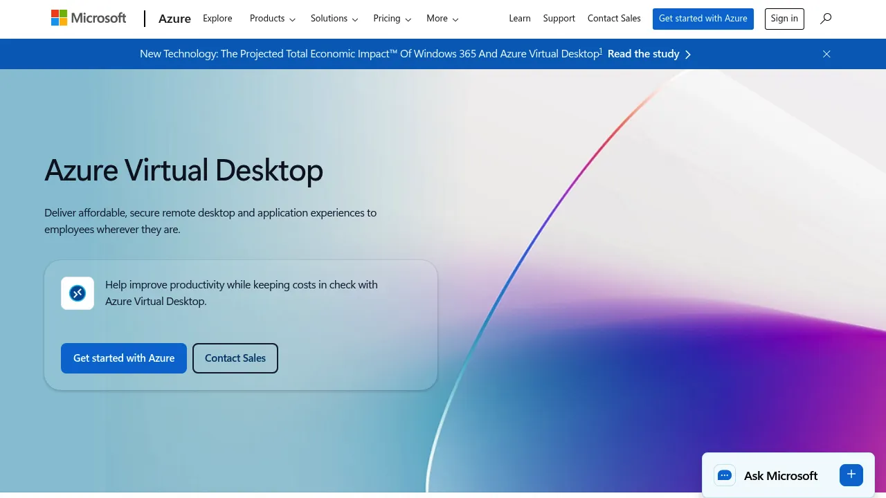 Azure Virtual Desktop screenshot