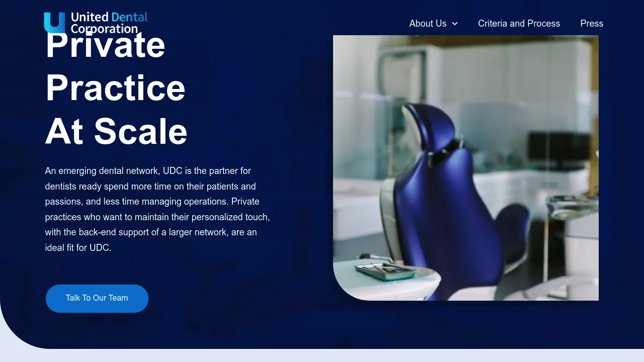 United Dental Corporation screenshot