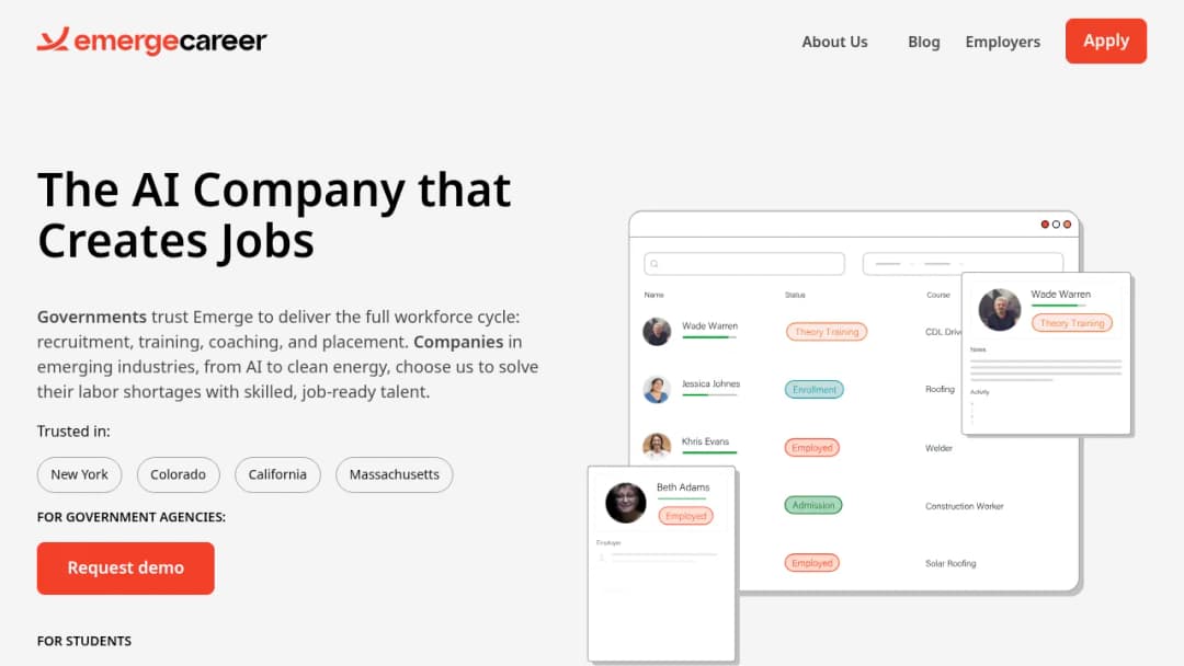 Emerge Career screenshot
