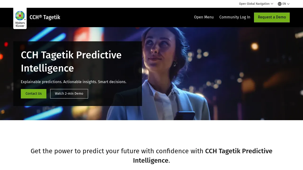 Wolters Kluwer CCH Tagetik: Predictive Intelligence screenshot