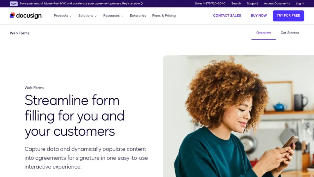 DocuSign Web Forms screenshot