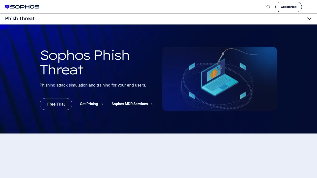 Sophos Phish Threat screenshot