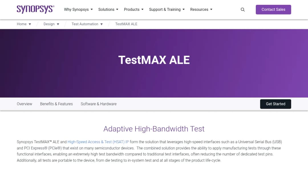 Synopsys TestMAX ALE screenshot