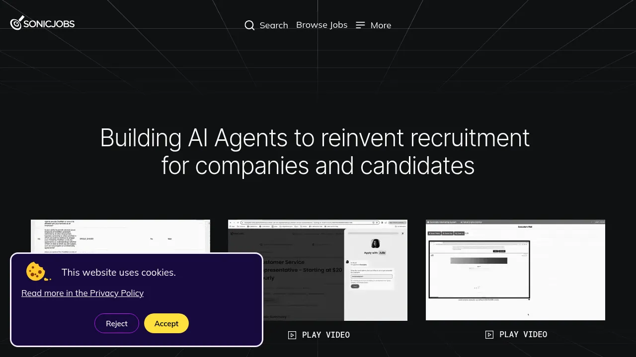 Sonicjobs screenshot