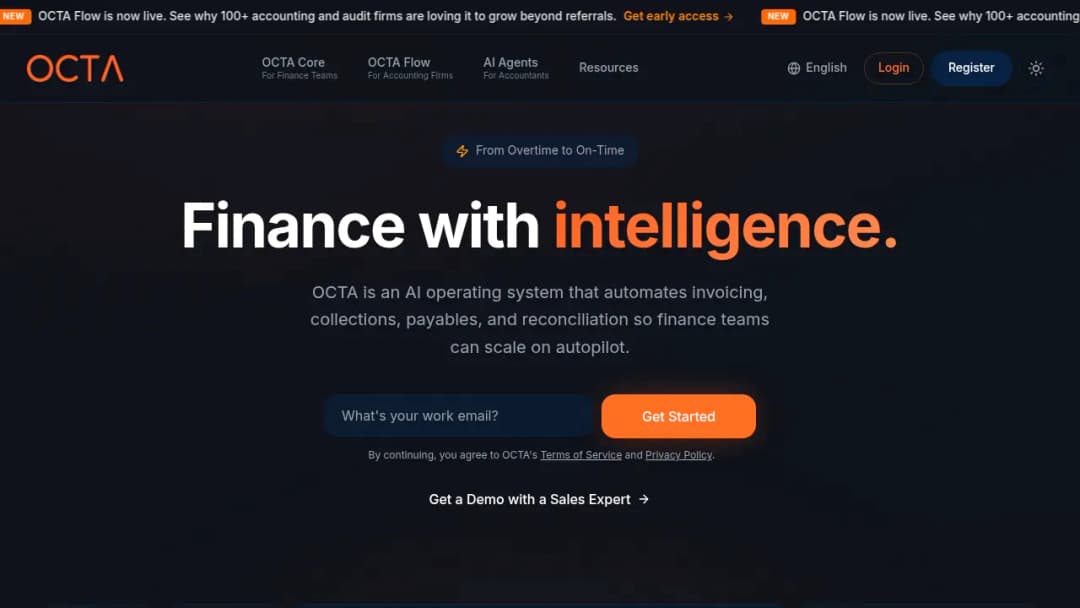 OCTA | AI Finance Automation screenshot
