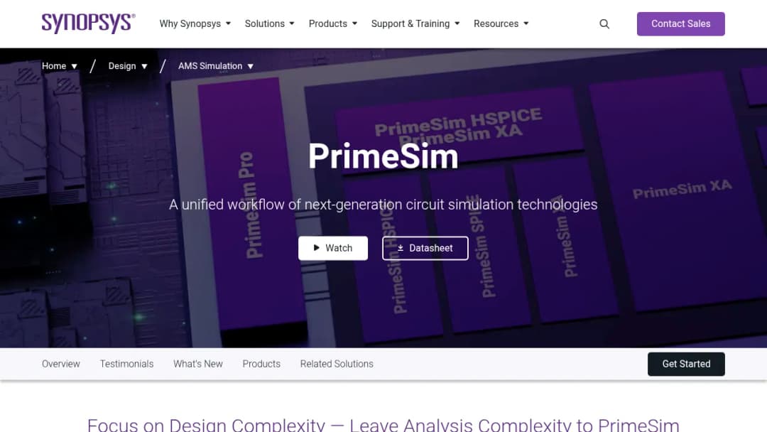 Synopsys PrimeSim Continuum screenshot