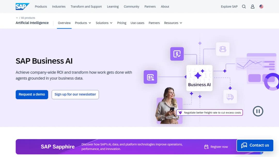 SAP Business AI screenshot