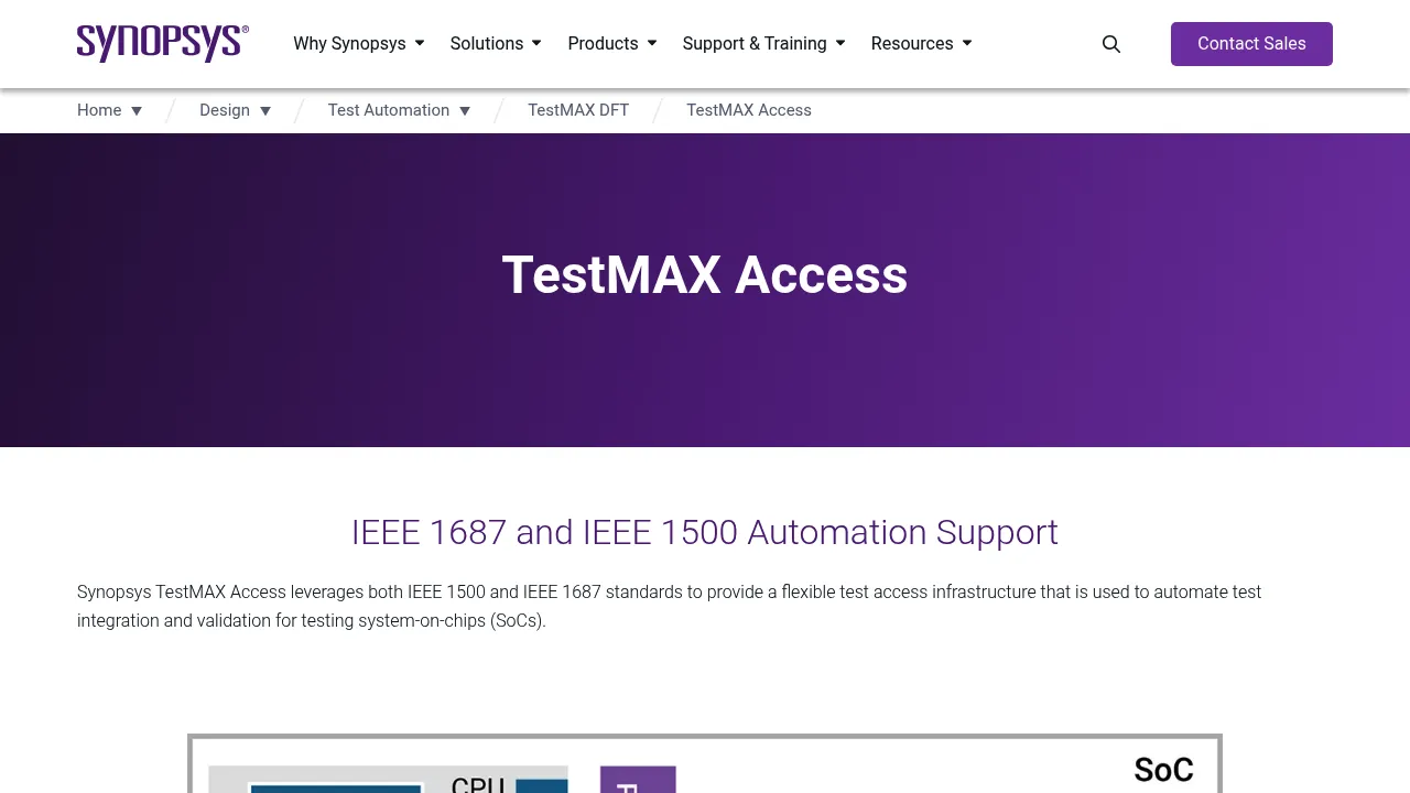 Synopsys TestMAX Access screenshot