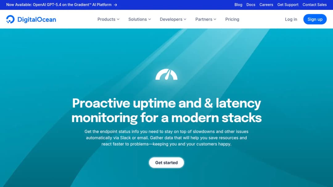 DigitalOcean Uptime screenshot