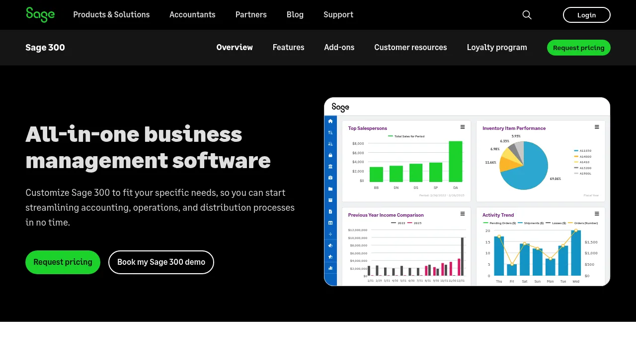 Sage 300 screenshot