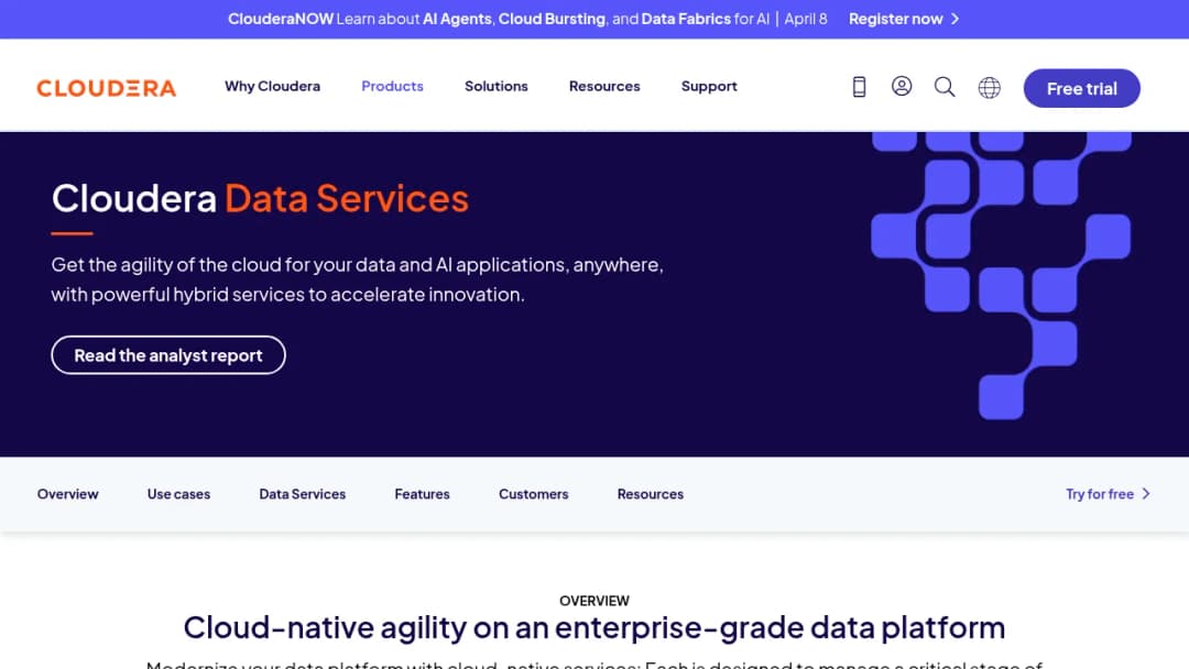 Cloudera Data Services screenshot