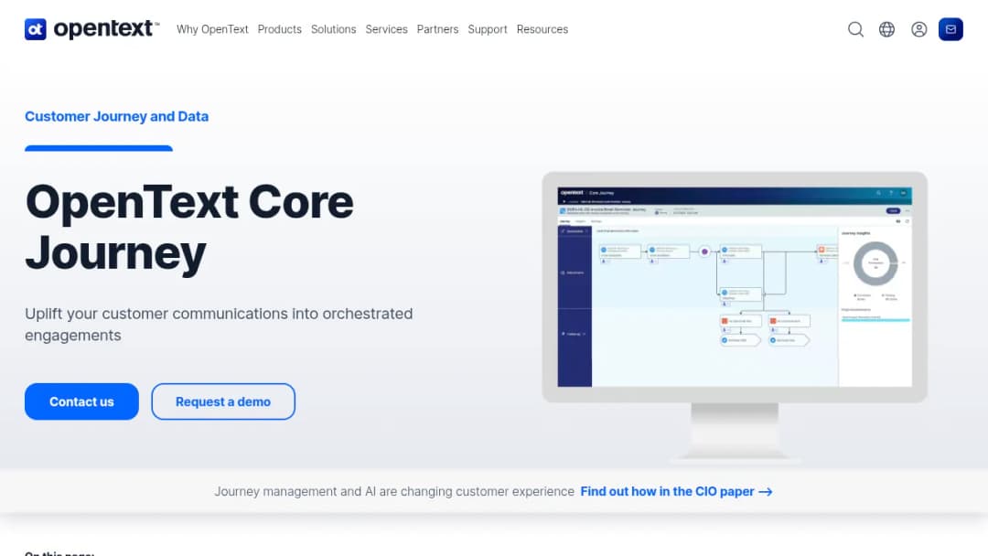 OpenText Core Journey screenshot