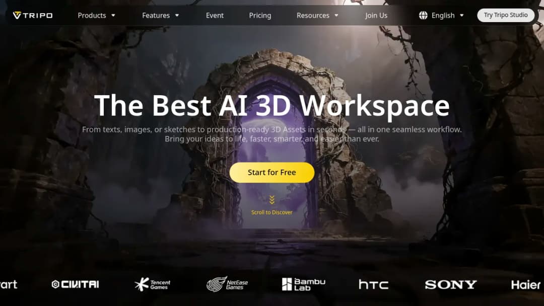 Tripo AI screenshot
