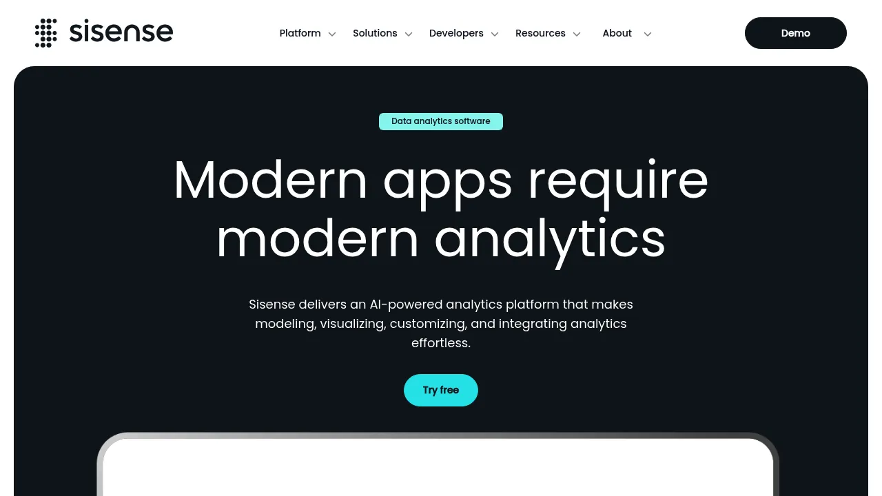 Sisense screenshot