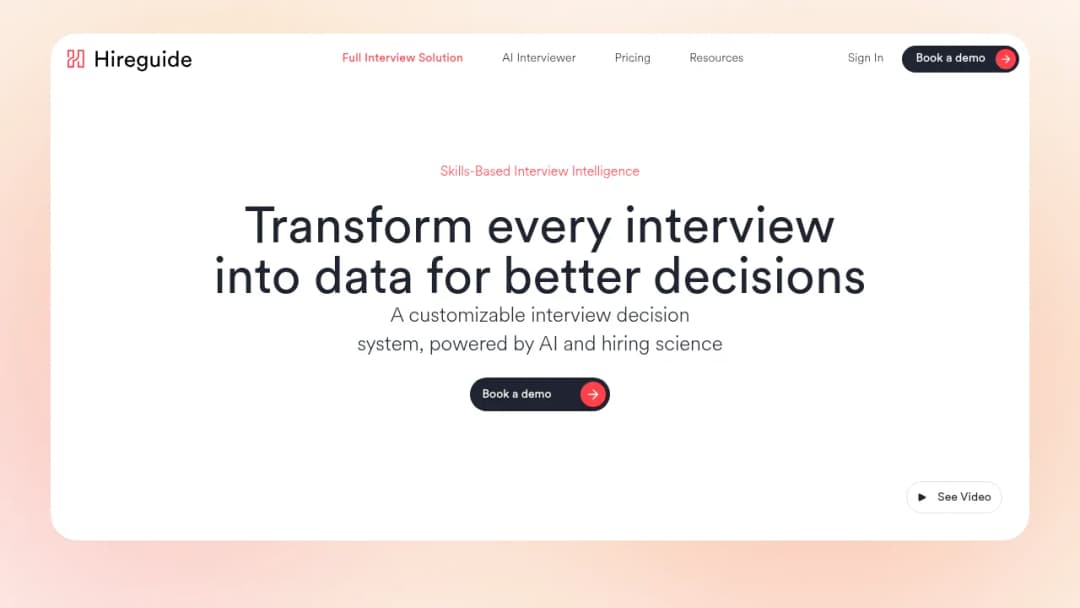 Hireguide screenshot