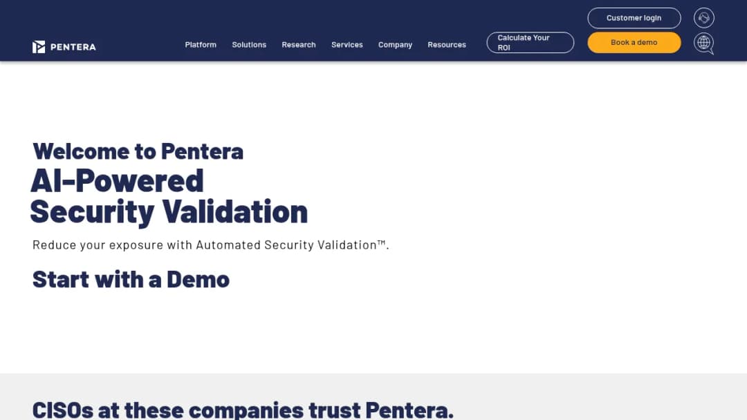 Pentera screenshot