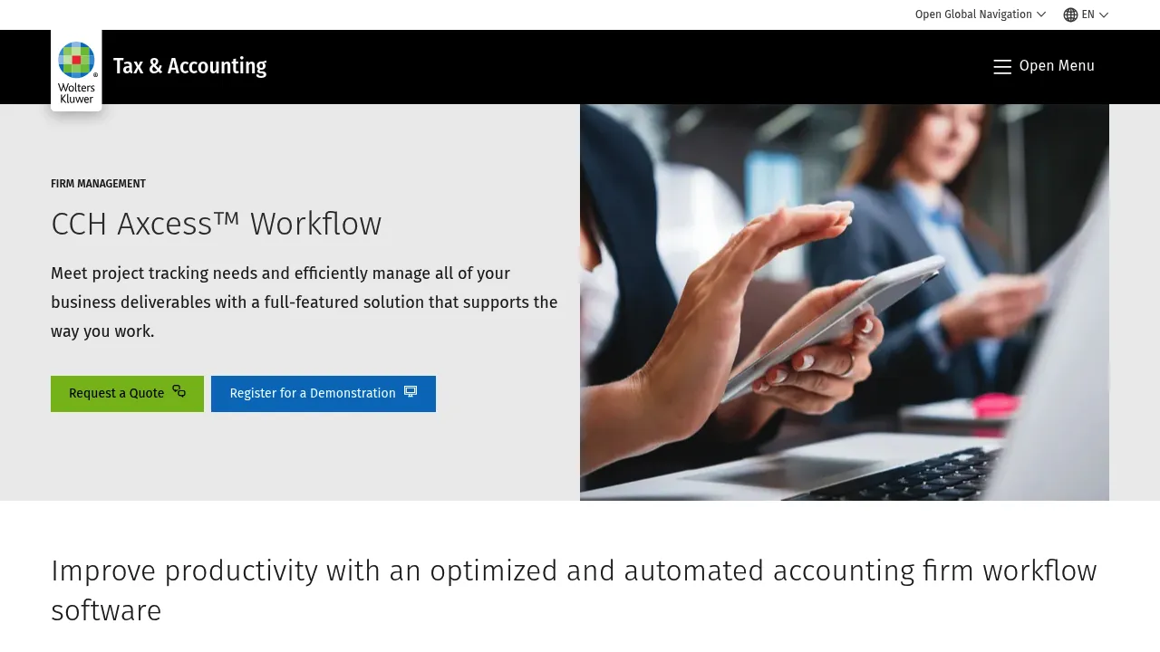 Wolters Kluwer CCH Axcess™ Workflow screenshot