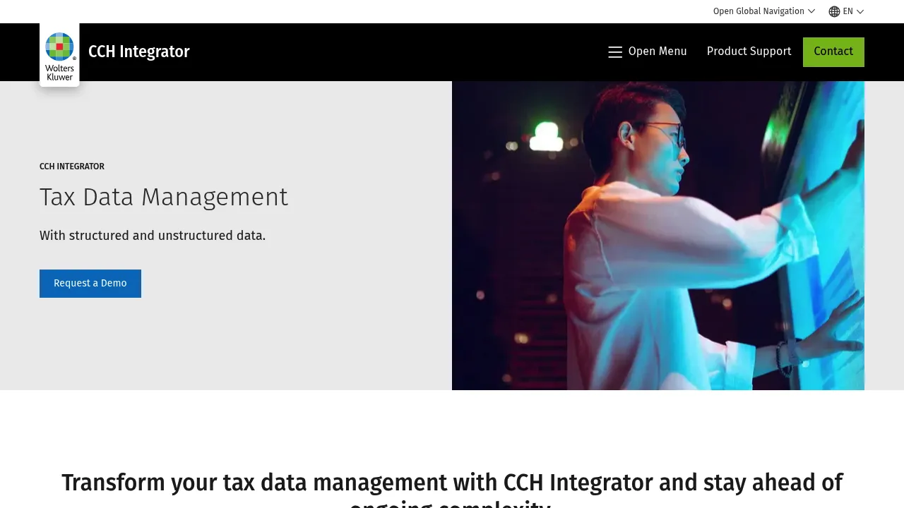 Wolters Kluwer Tax Data Management screenshot
