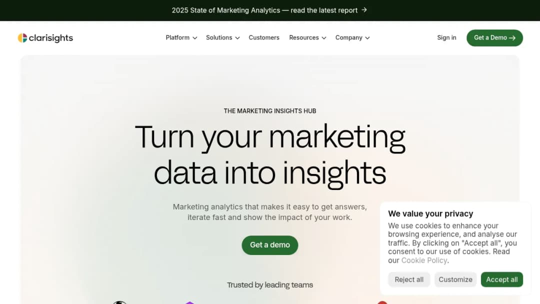 Clarisights screenshot