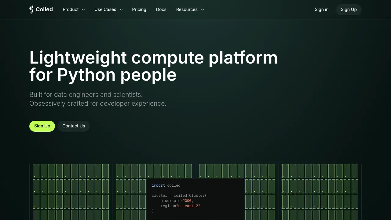 Coiled Computing screenshot
