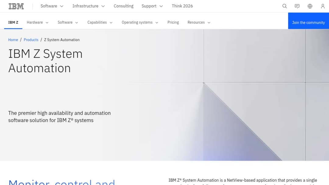 IBM Z System Automation screenshot
