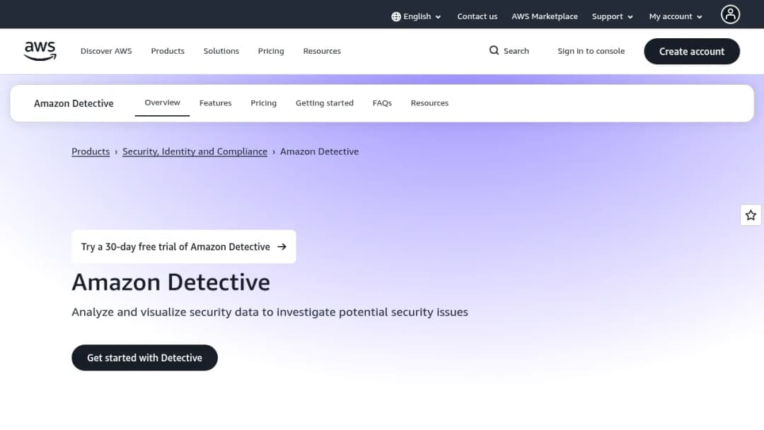 Amazon Detective screenshot