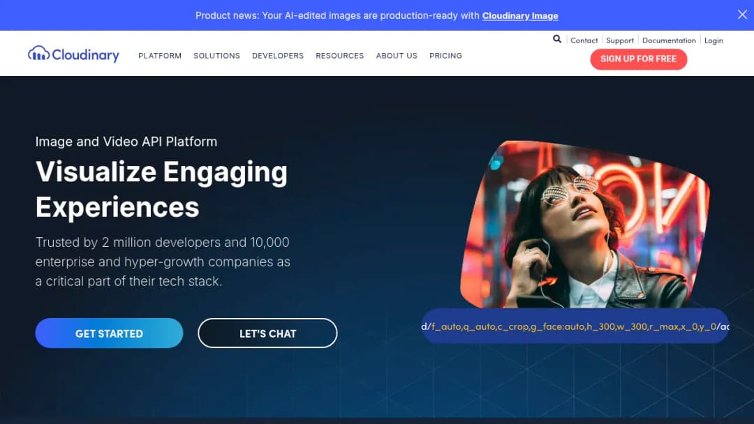 Cloudinary screenshot